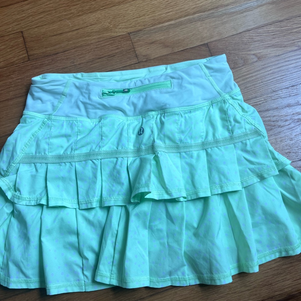 Neon Yellow Polka Dot Lululemon Skirt - Picture 4 of 5